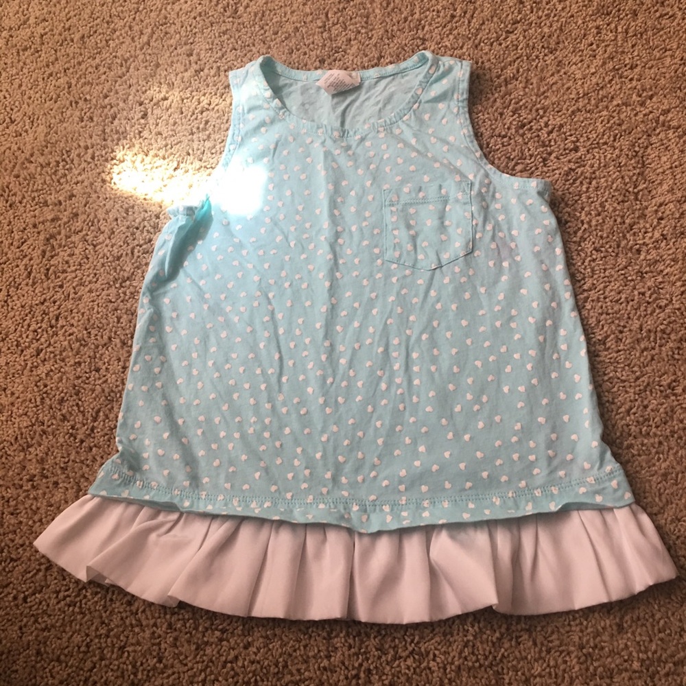 Girls Crewcuts 10 tank with heart print